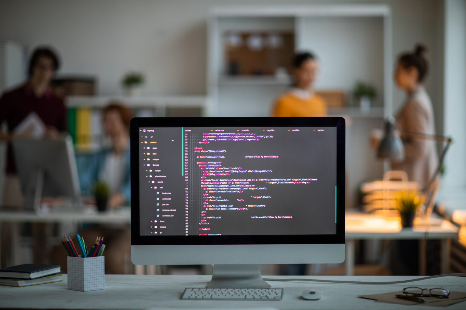 code on the apple computer display