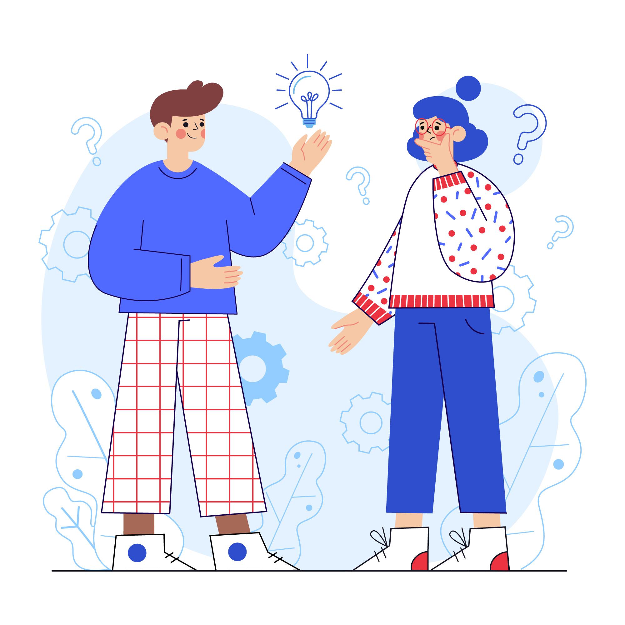 Boy provide girl with idea about how to find Django developer