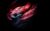 red Python on a black background