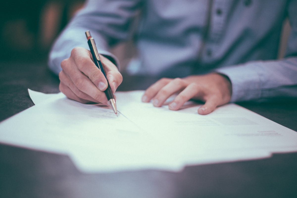 man processing an insurance claim