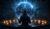 man looking at the cyber planet