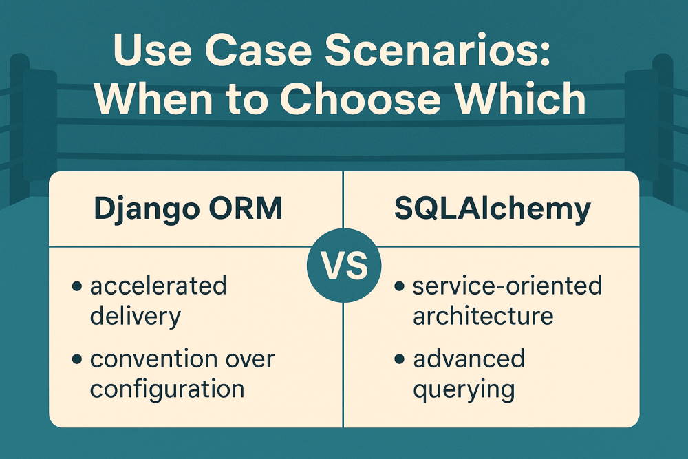 djnago orm vs sqlalchemy use cases